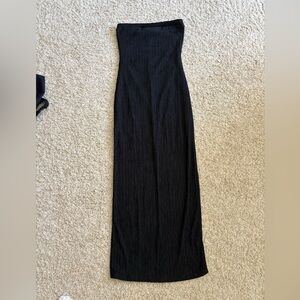 Black strapless dress